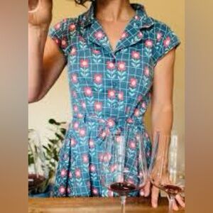 Circus Floral Retro Dress UK 16 US XL NO BELT